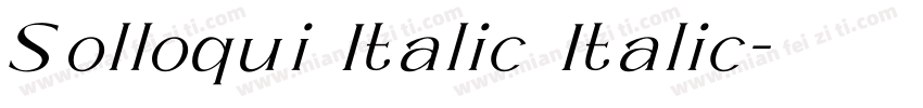 Solloqui Italic Italic字体转换
